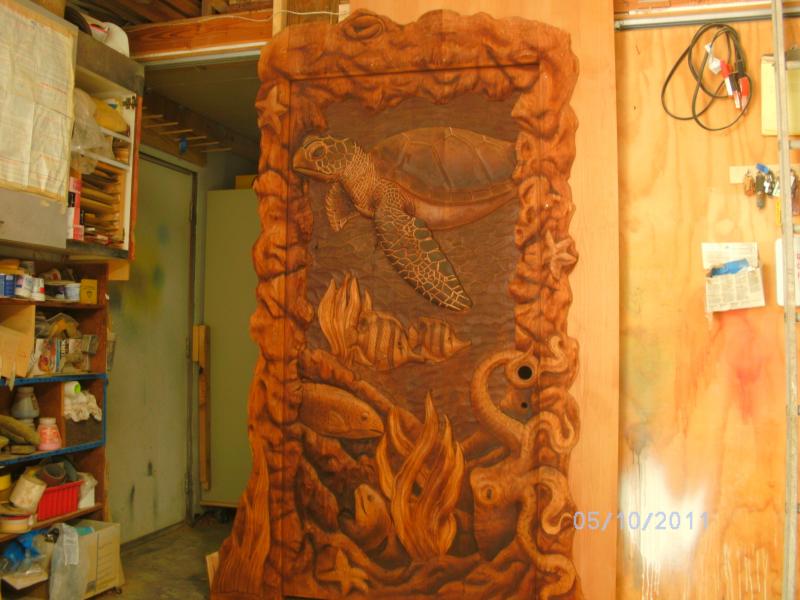 Carved door